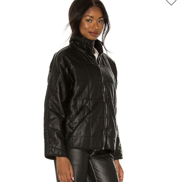 Free People Vegan Leather Dolman Jacket - Picture 2 of 11